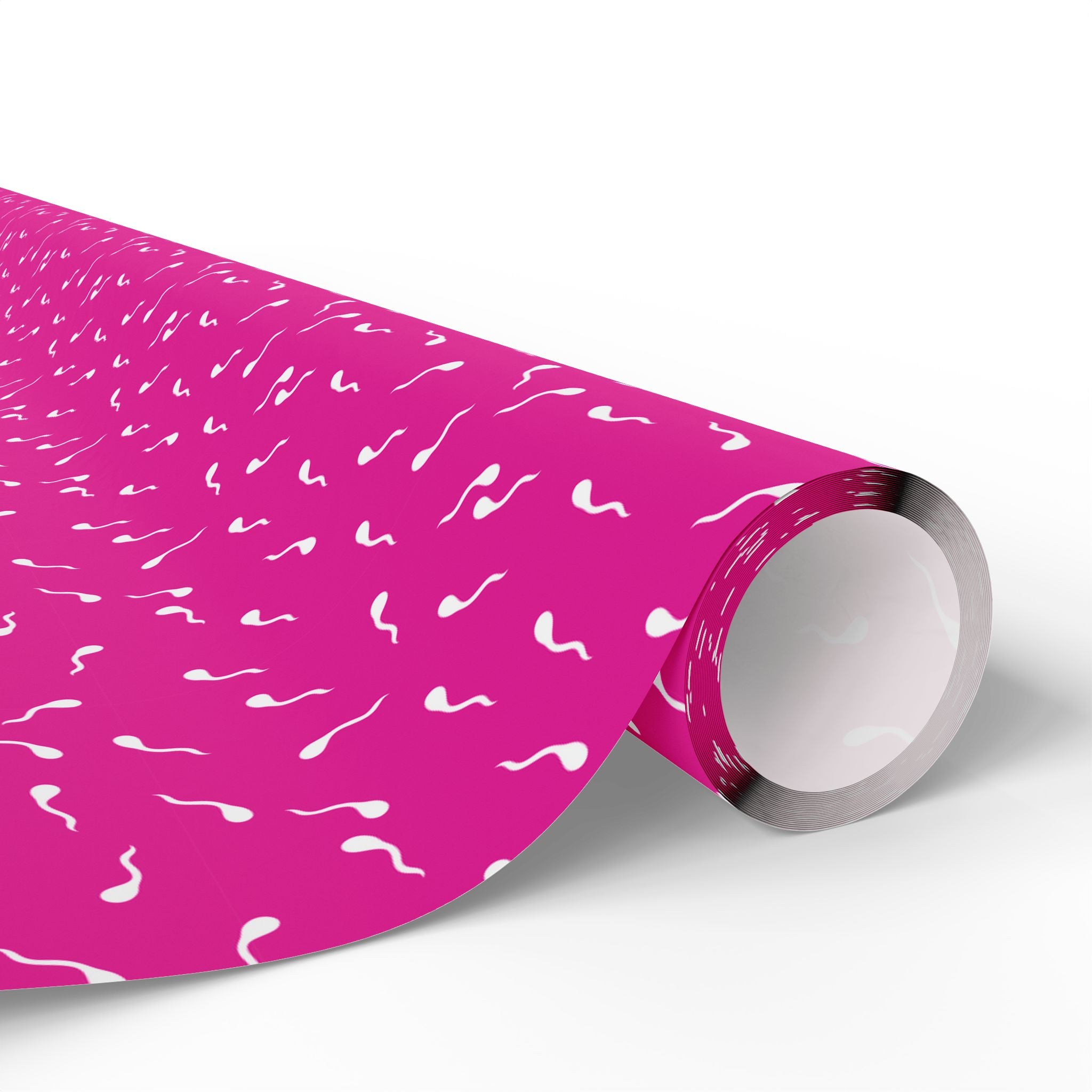 NSFW Late Night Swimmers on Hot Pink Wrapping Paper - Holiday Gift Wrapping Paper Roll