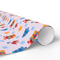 Christmas Colorful Canes Wrapping Paper | Holiday Gift Wrapping Paper Roll