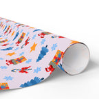 Christmas Colorful Canes Wrapping Paper | Holiday Gift Wrapping Paper Roll