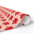 Canada Day Knitted Maples Wrapping Paper - Holiday Gift Wrapping Paper Roll