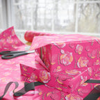 Mother's Day Floral Silhouette Wrapping Paper - Holiday Gift Wrapping Paper Roll