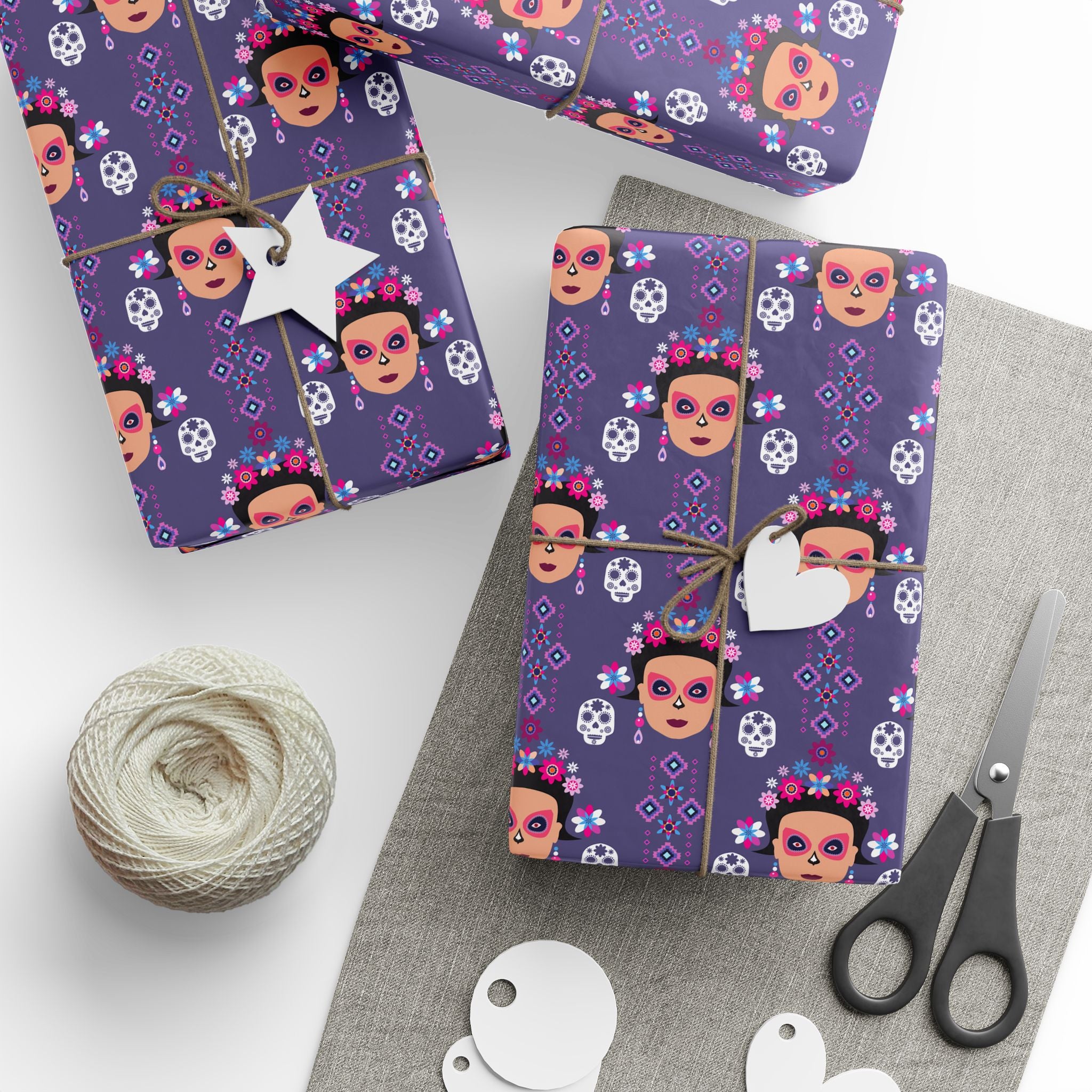 Day of the Dead Calavera Catrina Wrapping Paper | Holiday Gift Wrapping Paper Roll