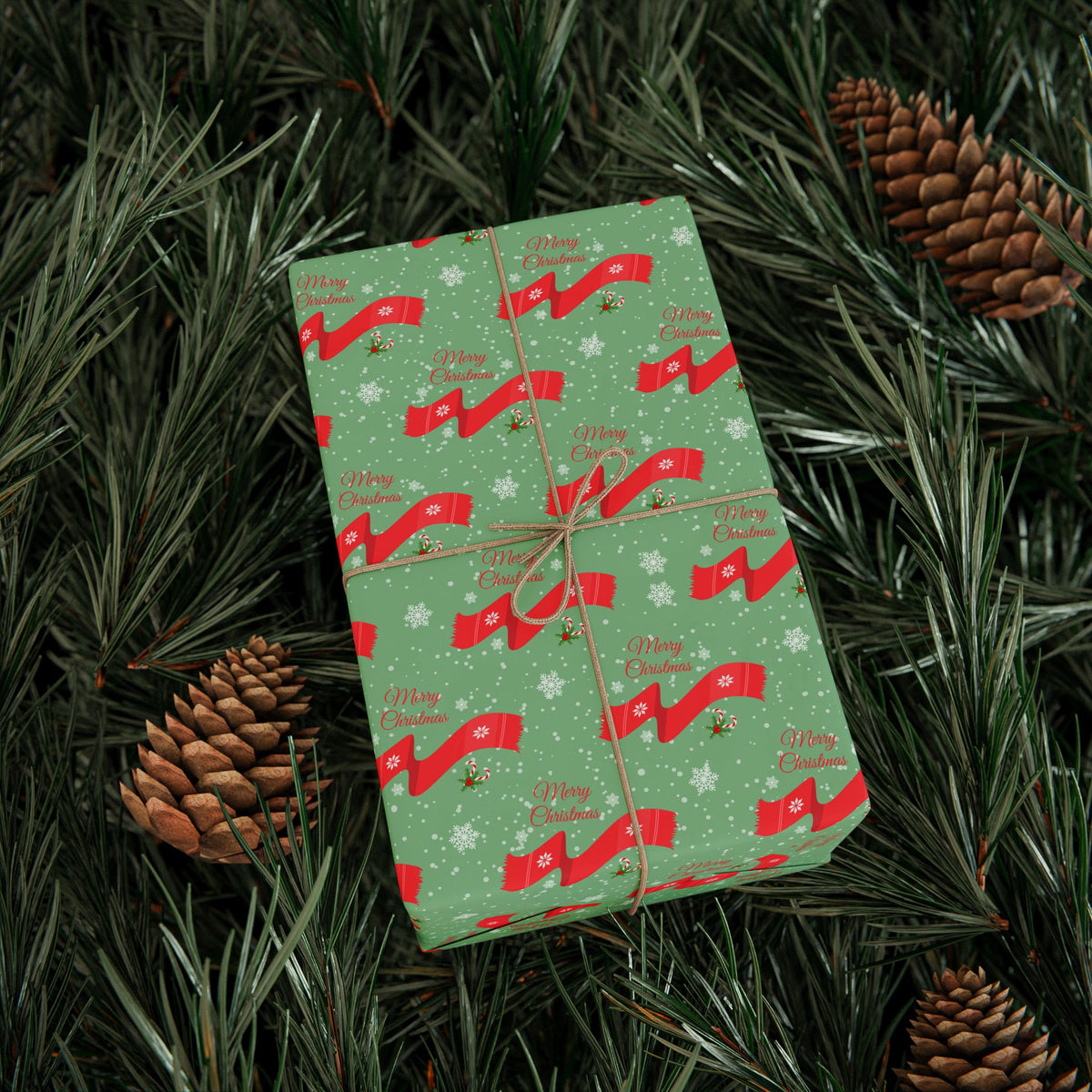 Christmas Holiday Ribbons Wrapping Paper | Holiday Gift Wrapping Paper Roll