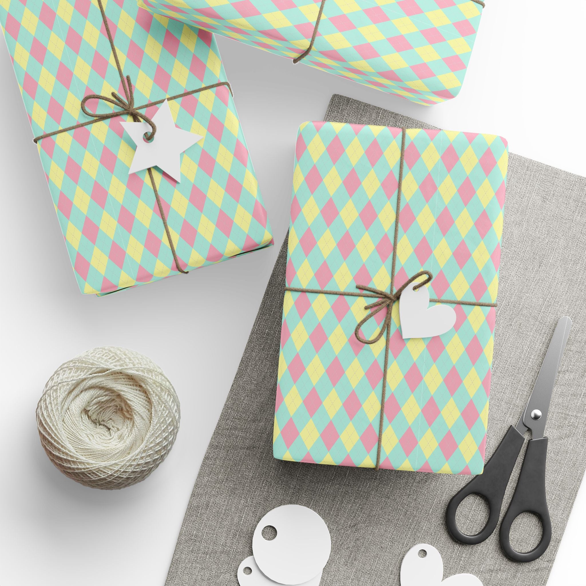 Argyle Design 006 Wrapping Paper - Holiday Gift Wrapping Paper Roll