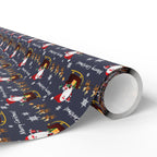 Christmas Santa's Sleigh Ride Wrapping Paper | Holiday Gift Wrapping Paper Roll