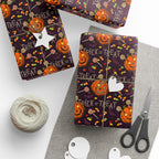 Halloween Trick or Treat Candy Wrapping Paper | Holiday Gift Wrapping Paper Roll