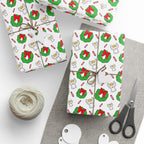 Christmas Wreath & Angel Wrapping Paper | Holiday Gift Wrapping Paper Roll