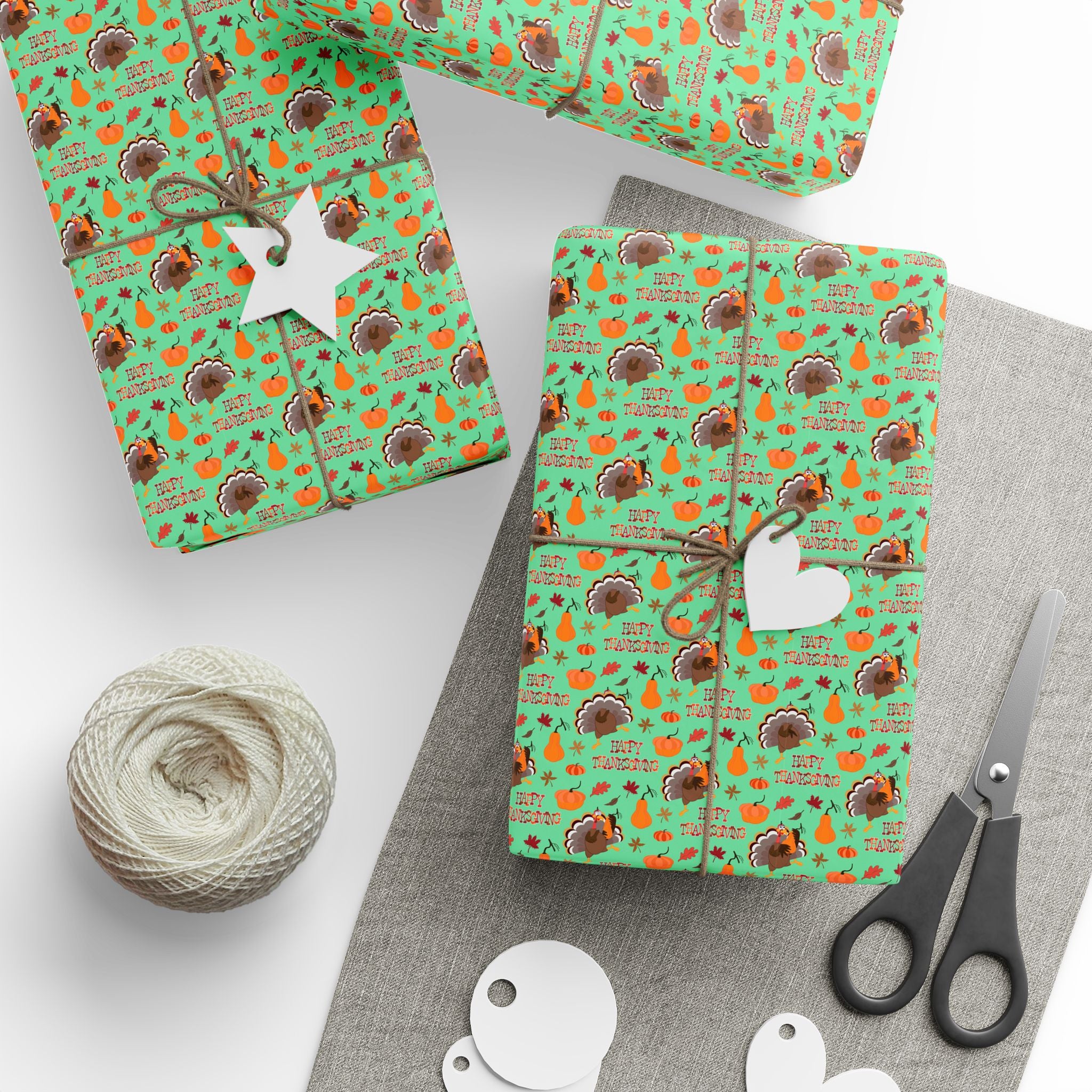 Thanksgiving Greetings Wrapping Paper | Holiday Gift Wrapping Paper Roll