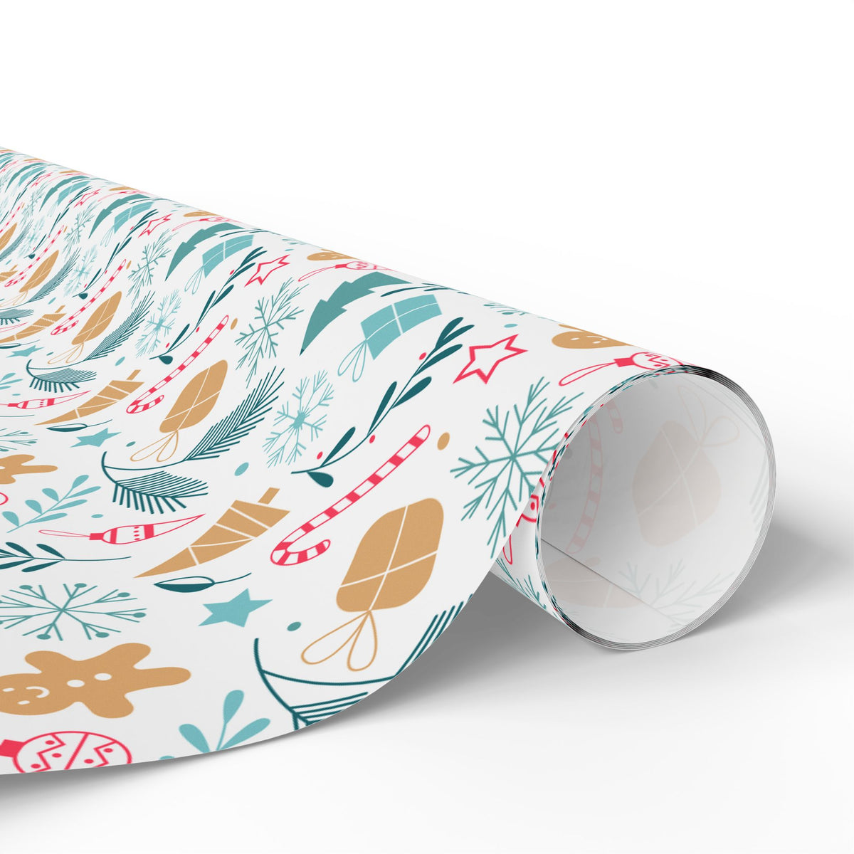 Christmas Geometric Winter Wrapping Paper | Holiday Gift Wrapping Paper Roll