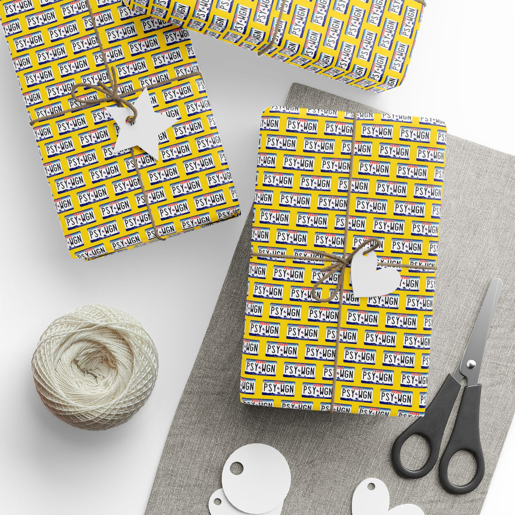NSFW The Bride's PSYWGN License Plate Wrapping Paper - Holiday Gift Wrapping Paper Roll