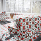 Day of the Dead Skulls & Roses Wrapping Paper | Holiday Gift Wrapping Paper Roll