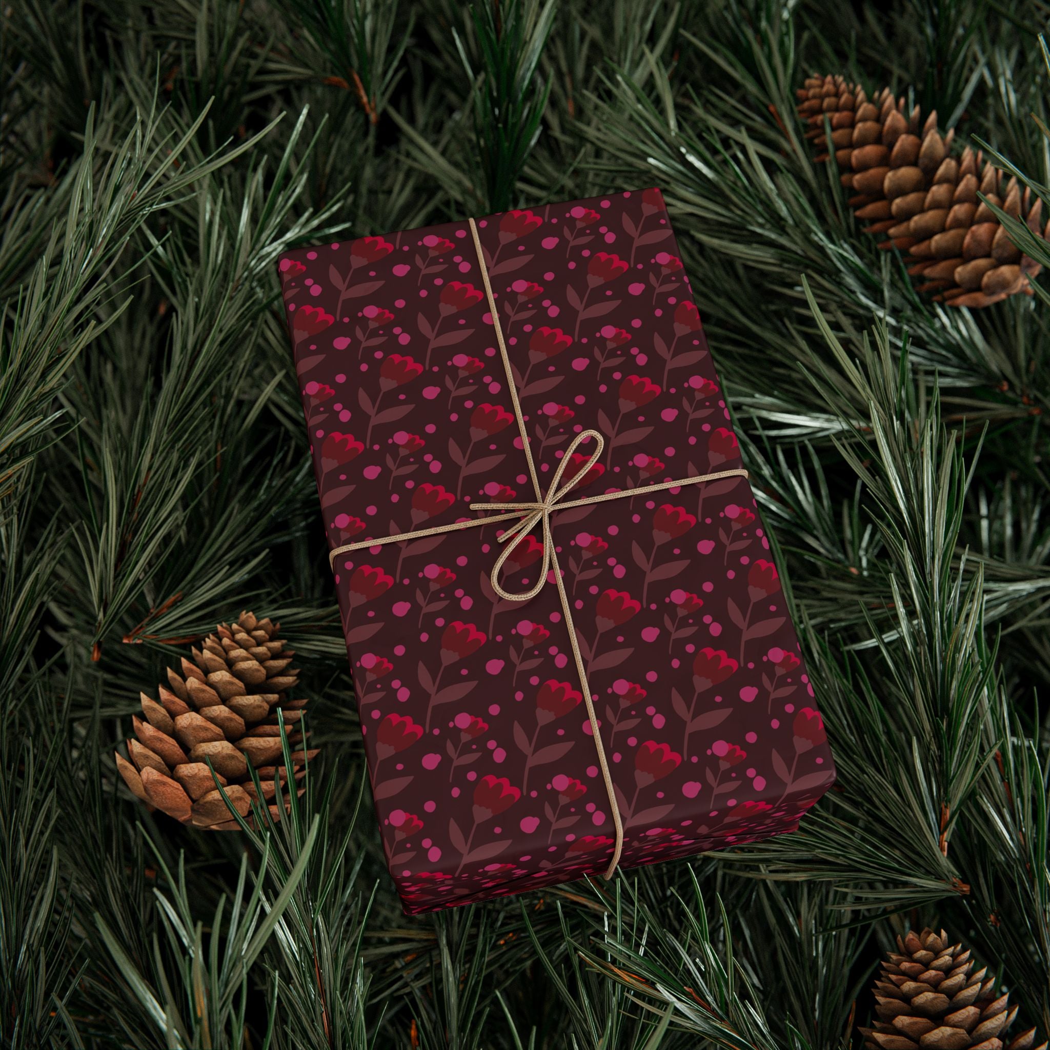 Floral Design 020 Wrapping Paper - Holiday Gift Wrapping Paper Roll