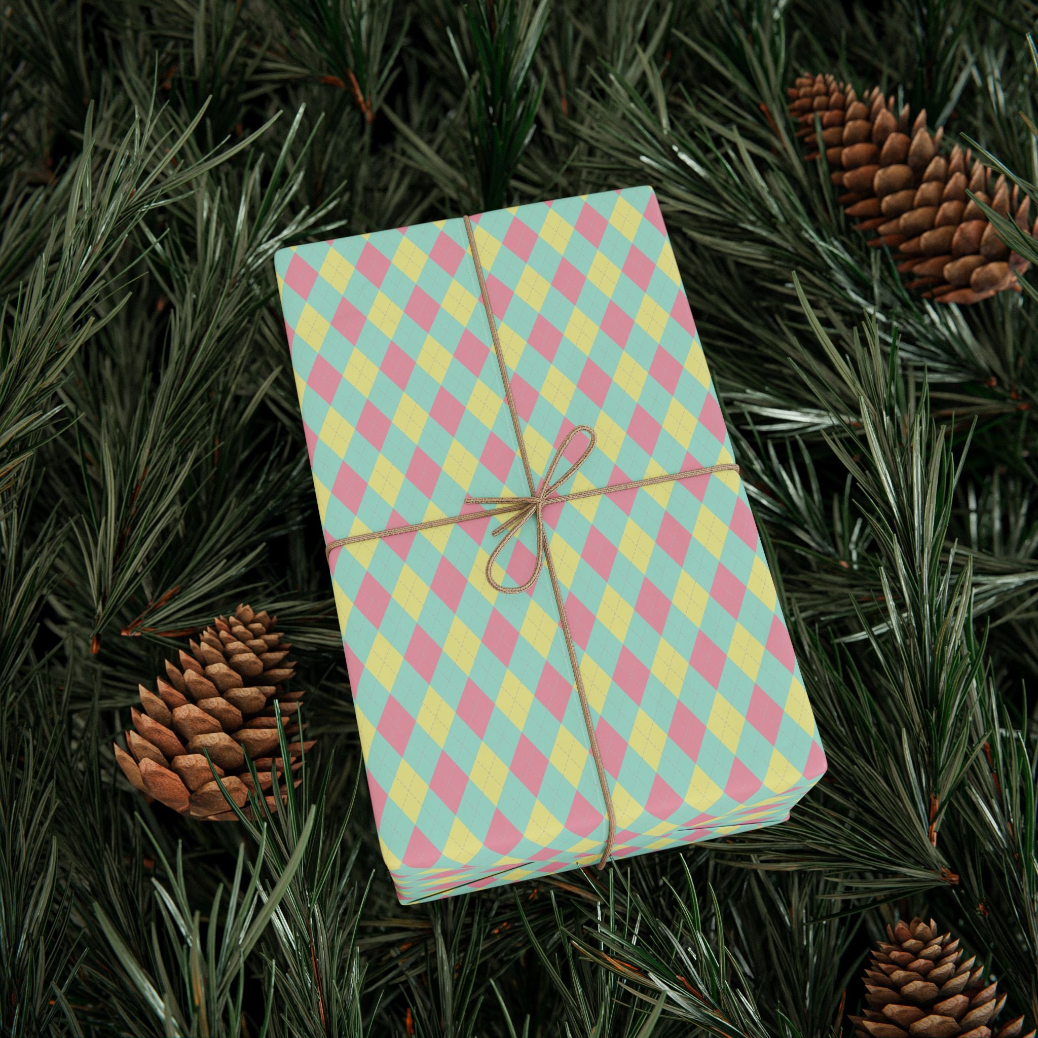 Argyle Design 006 Wrapping Paper - Holiday Gift Wrapping Paper Roll
