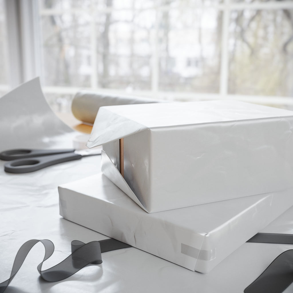 Solid Light Grey Wrapping Paper - Holiday Gift Wrapping Paper Roll