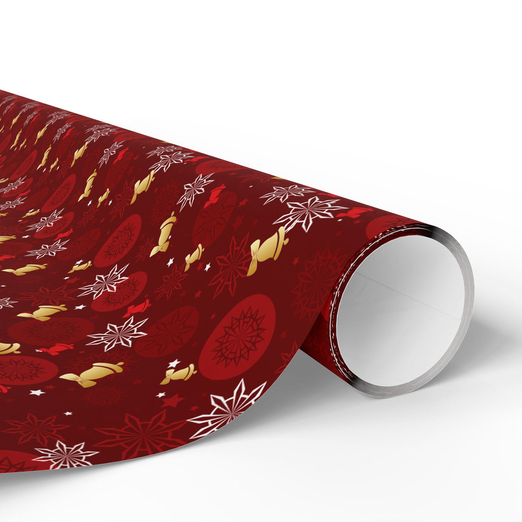 Christmas Golden Bells Wrapping Paper | Holiday Gift Wrapping Paper Roll