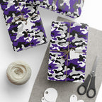 Northwestern Wildcats Inspired Camoflauge Wrapping Paper - Holiday Gift Wrapping Paper Roll