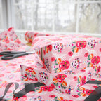 Day of the Dead Pink Celebration Wrapping Paper | Holiday Gift Wrapping Paper Roll