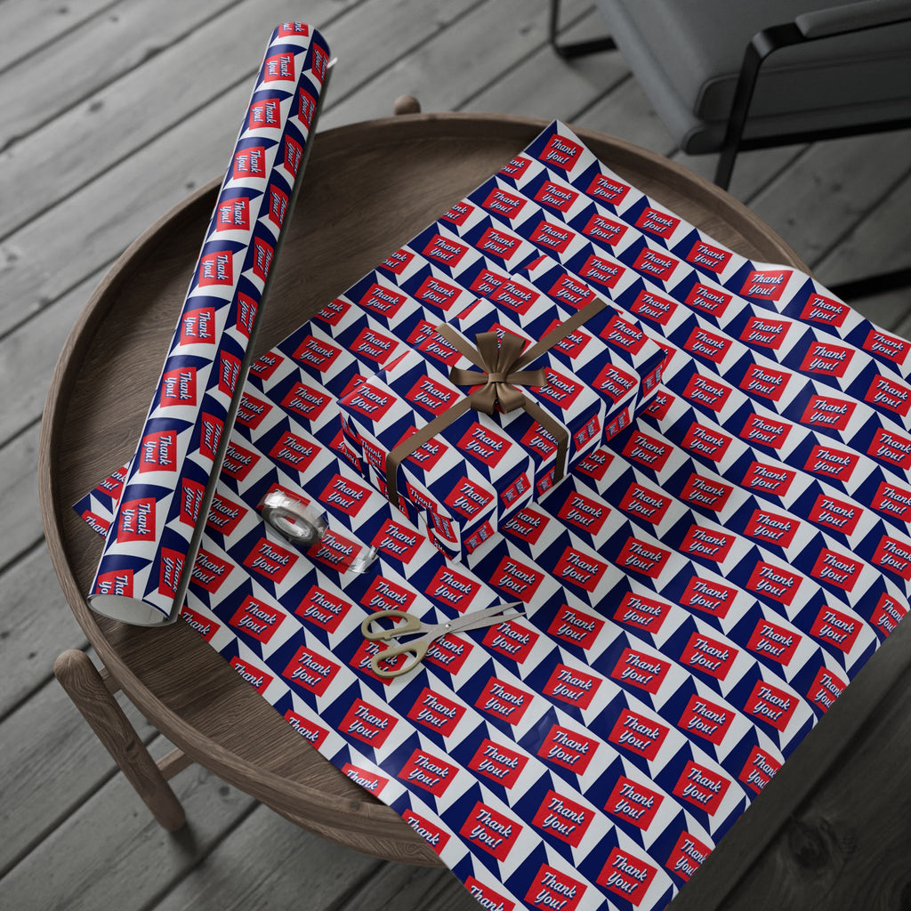 Thank You Envelope Wrapping Paper Design | Holiday Gift Wrapping Paper Roll