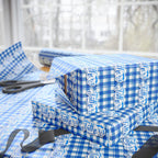 Father's Day Blue Plaid Wrapping Paper - Holiday Gift Wrapping Paper Roll