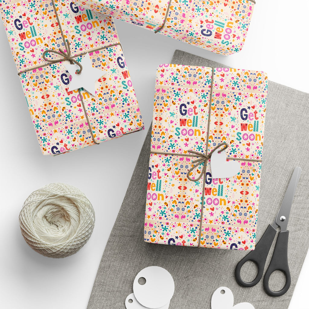 Get Well Soon Wrapping Paper Design 001 | Holiday Gift Wrapping Paper Roll
