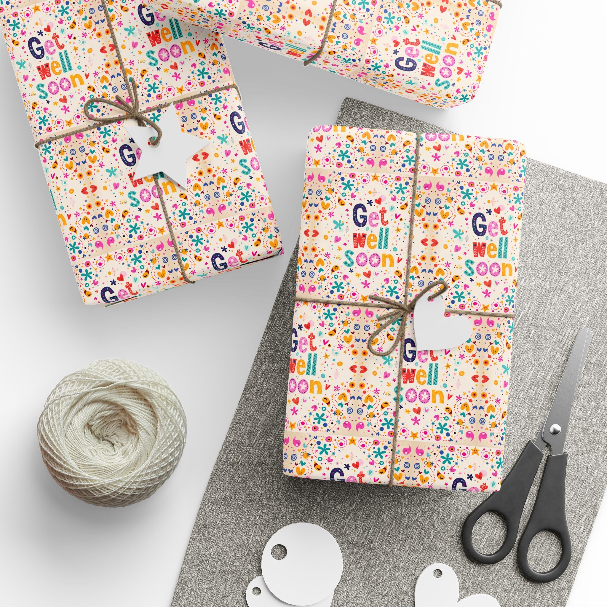 Get Well Soon Wrapping Paper Design 001 | Holiday Gift Wrapping Paper Roll