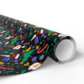 Christmas Snowman Doodles Wrapping Paper | Holiday Gift Wrapping Paper Roll