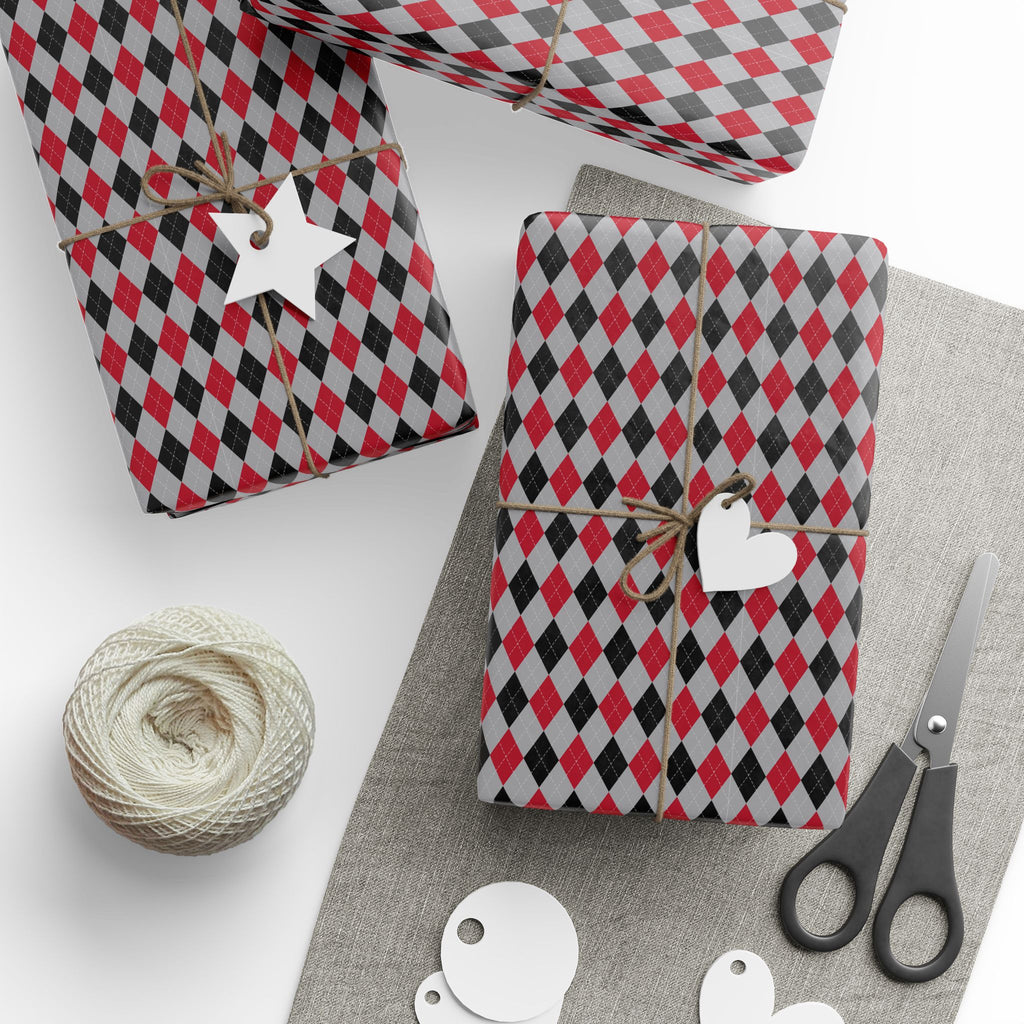 Argyle Design 021 Wrapping Paper - Holiday Gift Wrapping Paper Roll
