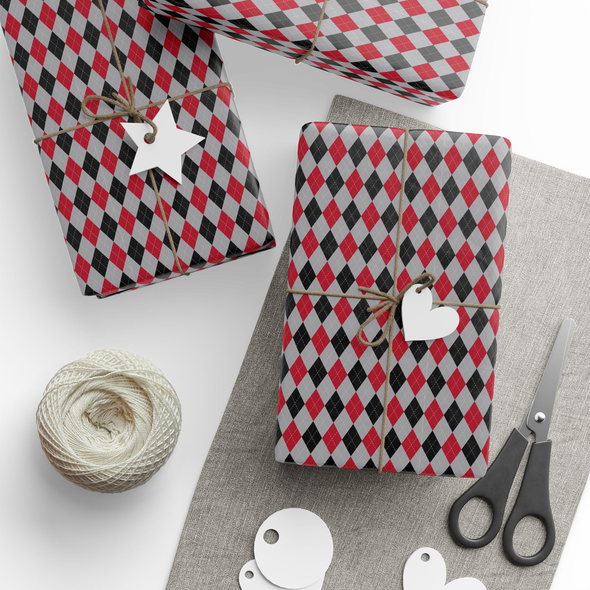 Argyle Design 021 Wrapping Paper - Holiday Gift Wrapping Paper Roll