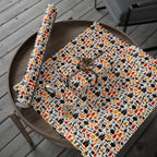 Halloween Black Cat Collage on White Wrapping Paper | Holiday Gift Wrapping Paper Roll