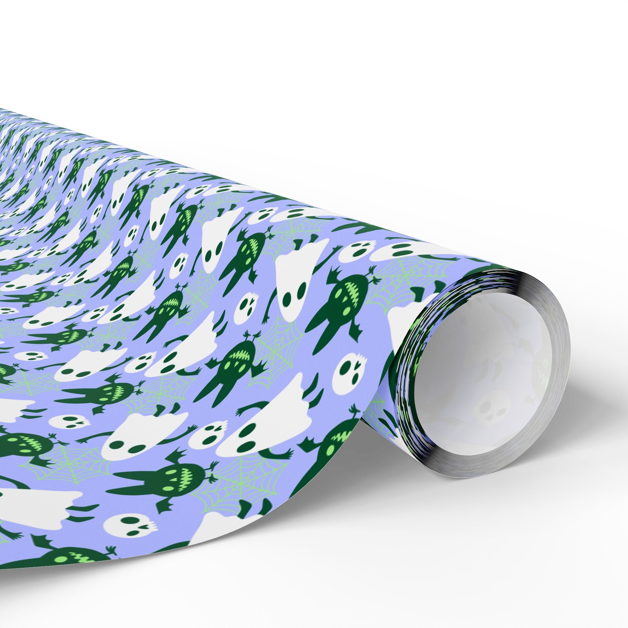 Halloween Ghost Goblins Wrapping Paper | Holiday Gift Wrapping Paper Roll