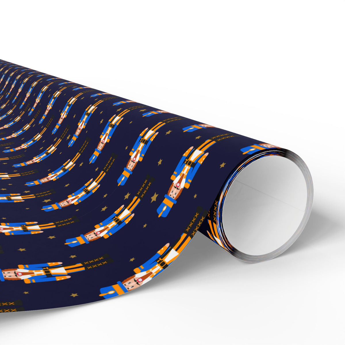 Christmas Blue Nutcracker Wrapping Paper | Holiday Gift Wrapping Paper