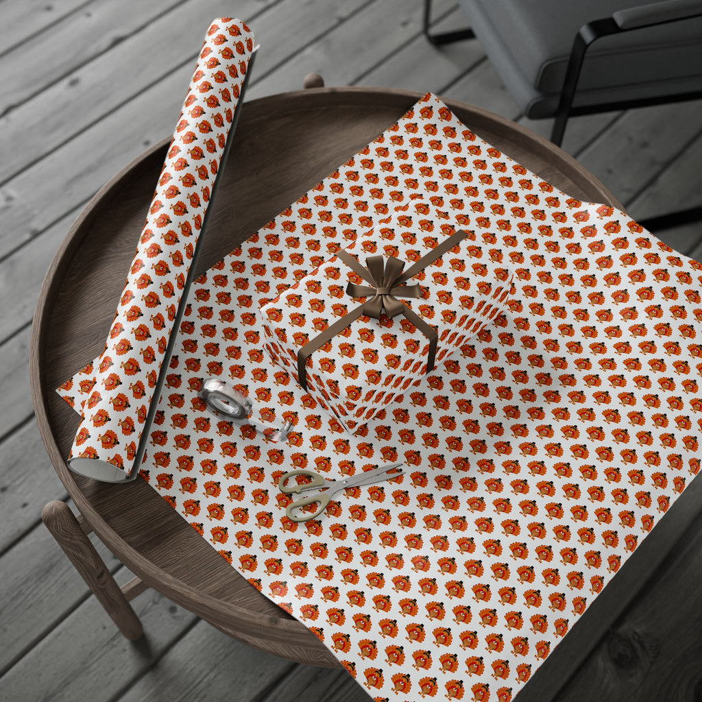 Thanksgiving Turkeys Abound Wrapping Paper | Holiday Gift Wrapping Paper Roll