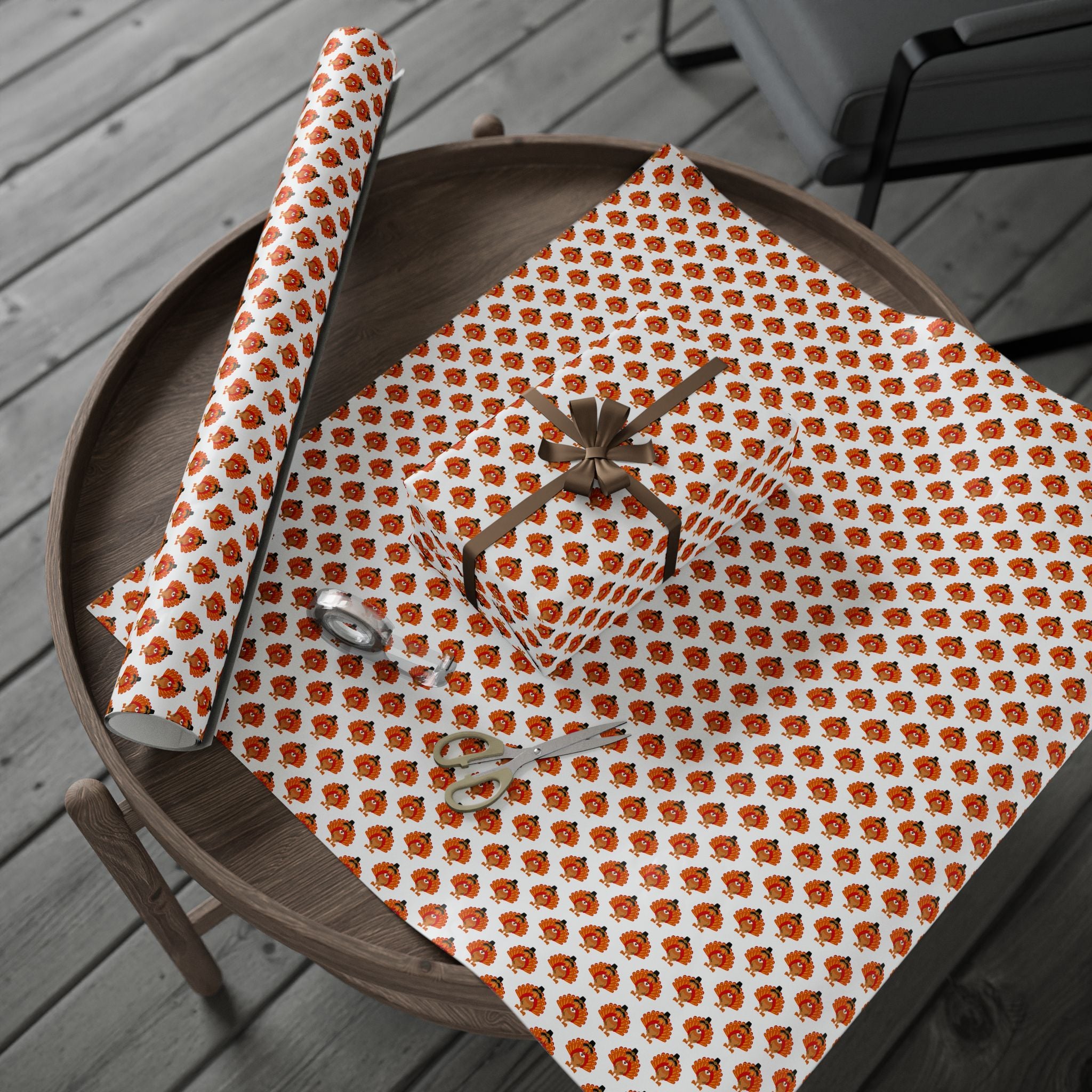 Thanksgiving Turkeys Abound Wrapping Paper | Holiday Gift Wrapping Paper Roll