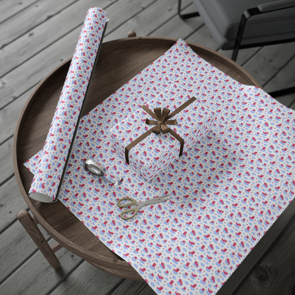 NSFW Heavenly Pussy on White Wrapping Paper - Holiday Gift Wrapping Paper Roll