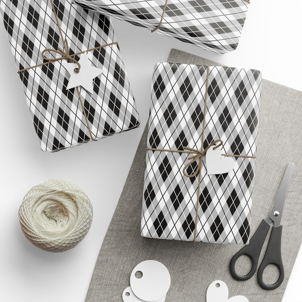 Argyle Design 040 Wrapping Paper - Holiday Gift Wrapping Paper Roll