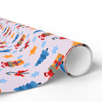 Christmas Colorful Canes Wrapping Paper | Holiday Gift Wrapping Paper Roll
