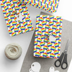 Pride Rainbow Love Blurbs Wrapping Paper Design | Holiday Gift Wrapping Paper Roll