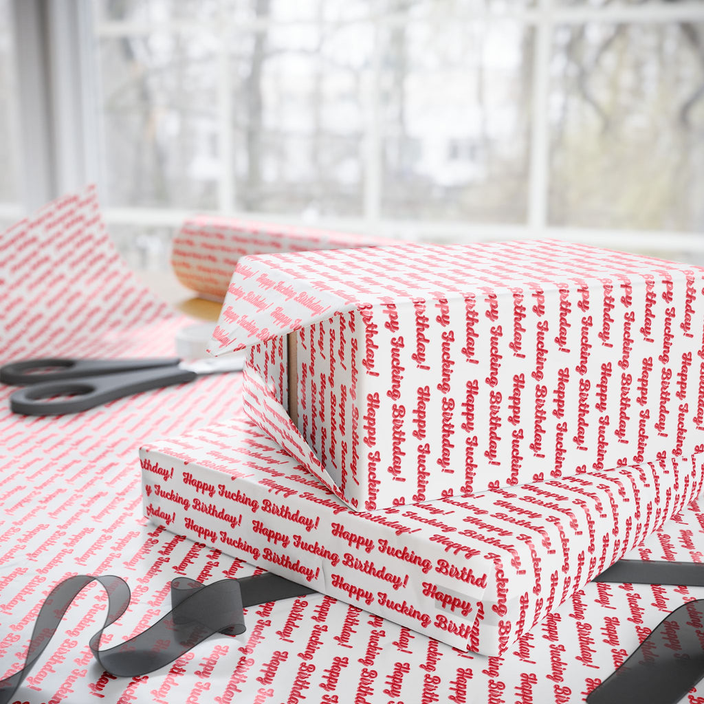 NSFW Happy F#cking Birthday Wrapping Paper - Holiday Gift Wrapping Paper Roll