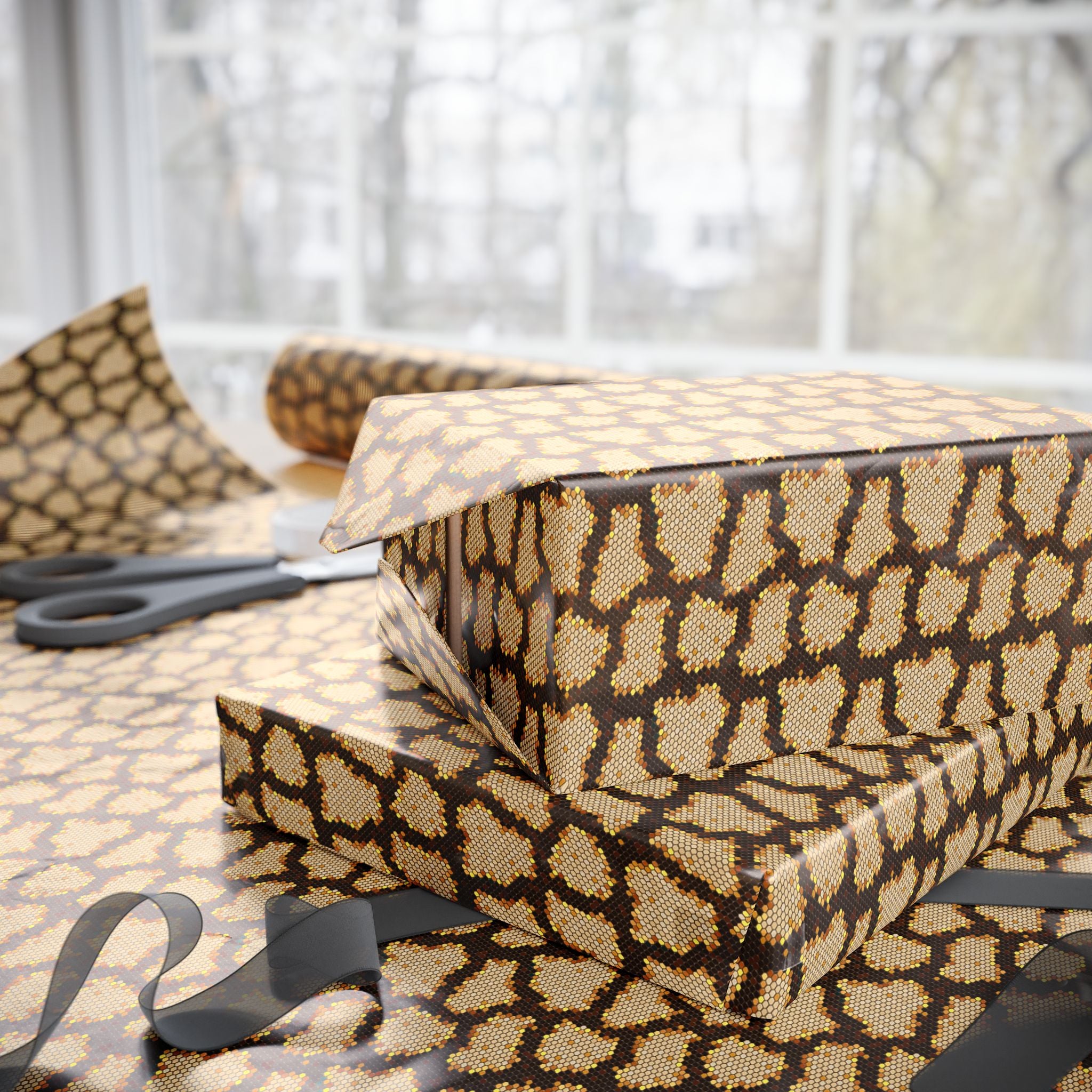 Animal Print Design 007 Snake Skin Wrapping Paper - Holiday Gift Wrapping Paper Roll
