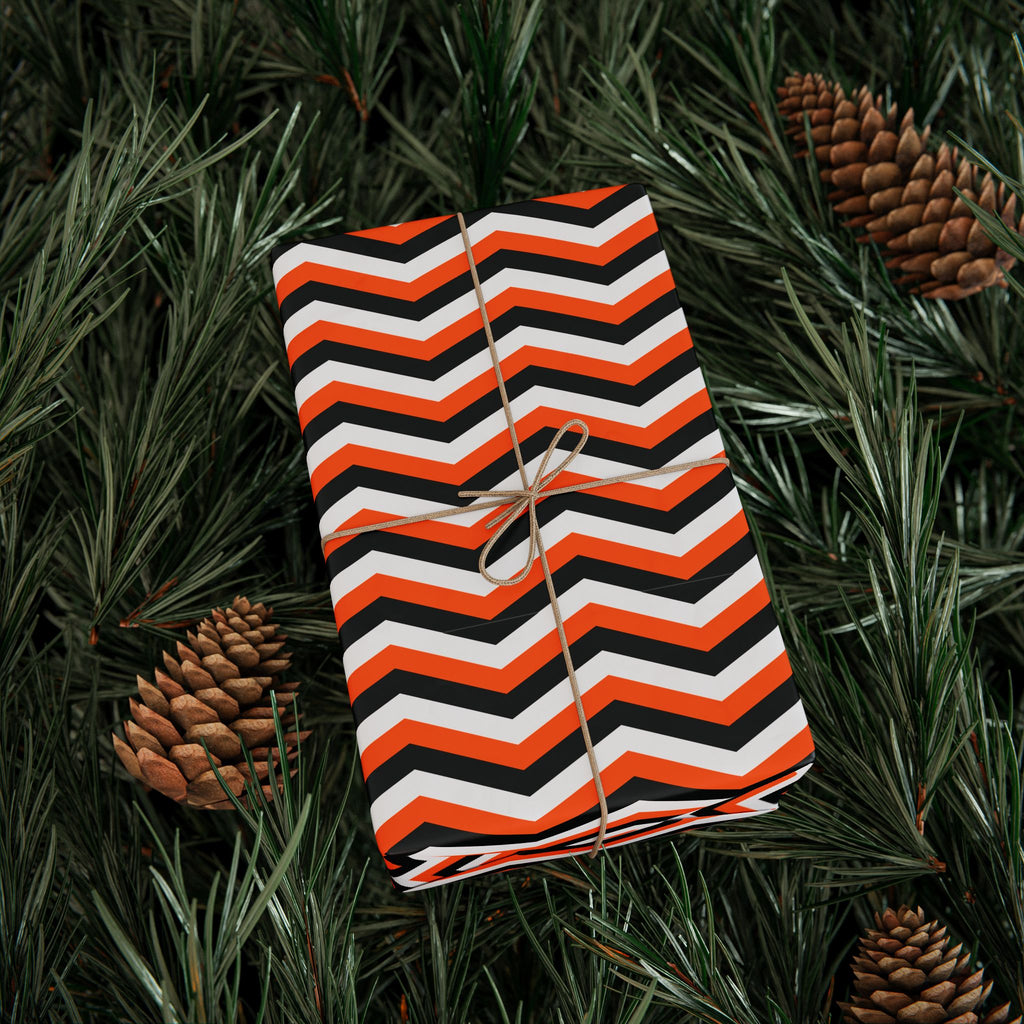 Halloween Chevron 2.0 Wrapping Paper | Holiday Gift Wrapping Paper Roll