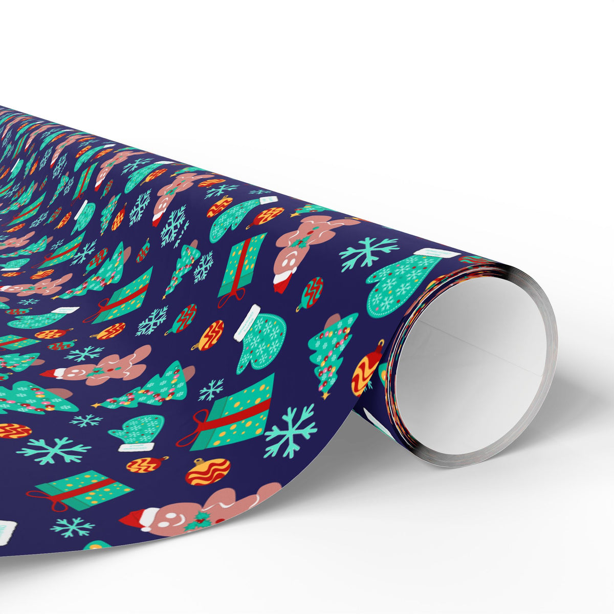 Christmas Blue Holiday Wrapping Paper | Holiday Gift Wrapping Paper