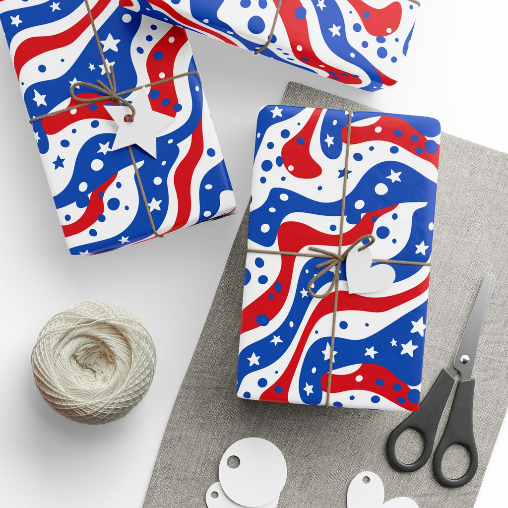 4th of July Patriotic Camo 1.0 Wrapping Paper | Holiday Gift Wrapping Paper Roll