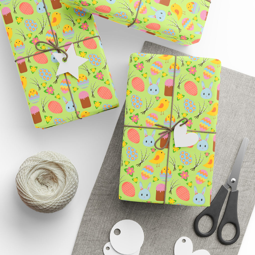 Easter Lime Basket Wrapping Paper | Holiday Gift Wrapping Paper Roll