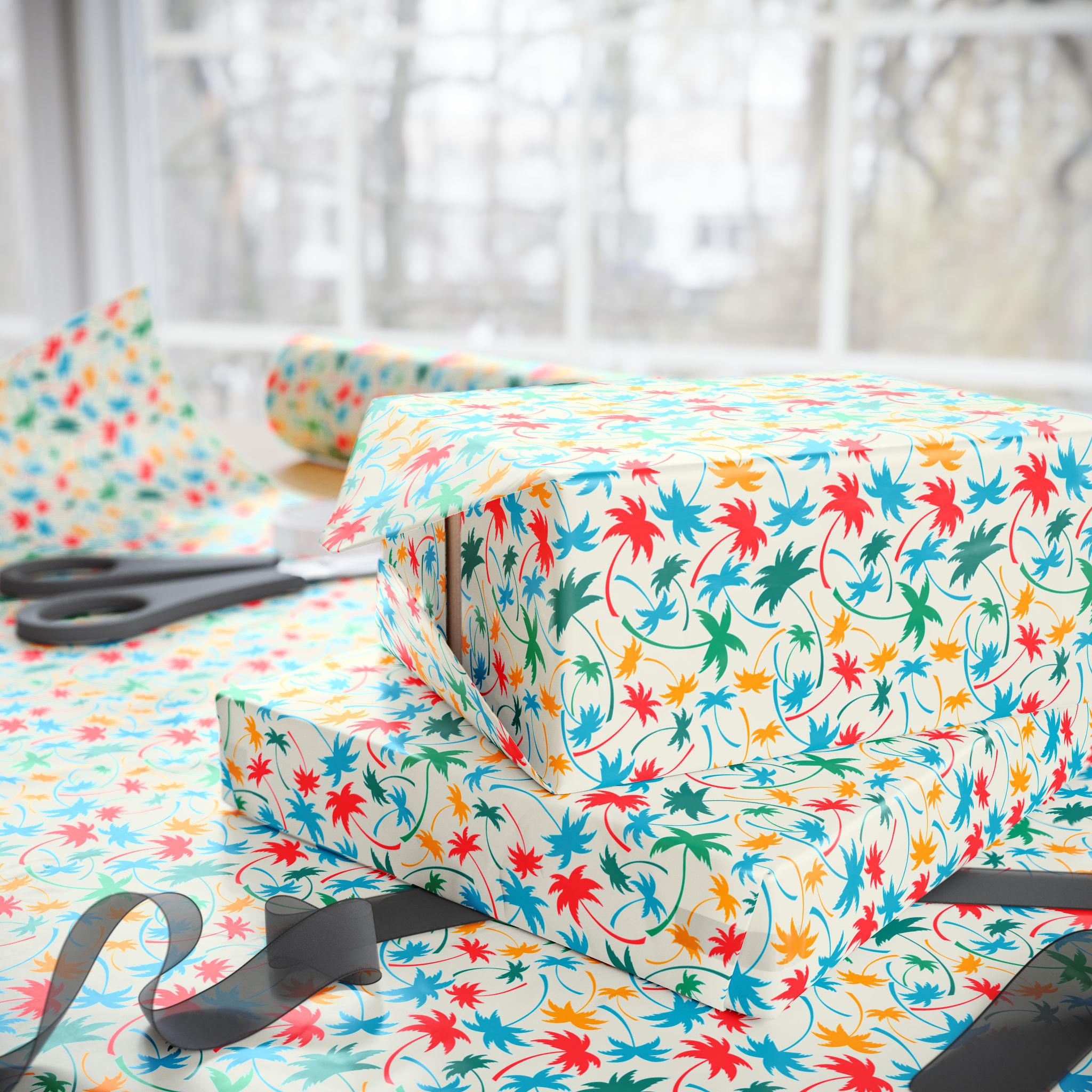 Geometric Design 007 Wrapping Paper - Holiday Gift Wrapping Paper Roll