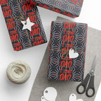 Father's Day Love Dad Starburst Wrapping Paper - Holiday Gift Wrapping Paper Roll