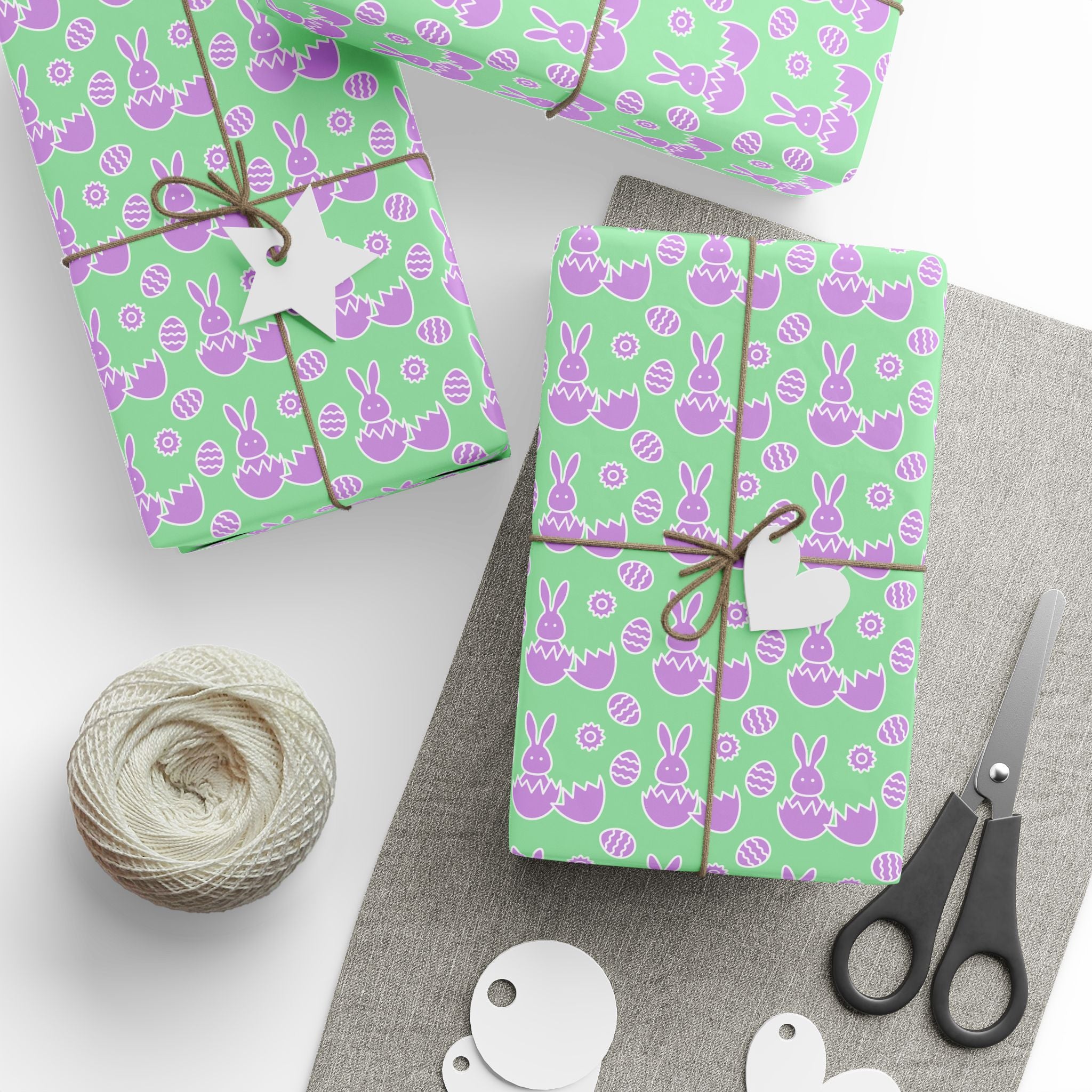 Easter Lavender Bunnies Wrapping Paper | Holiday Gift Wrapping Paper Roll