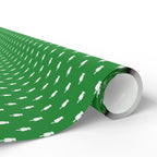 NSFW Friendly Hello Middle Finger on Green Wrapping Paper - Holiday Gift Wrapping Paper Roll