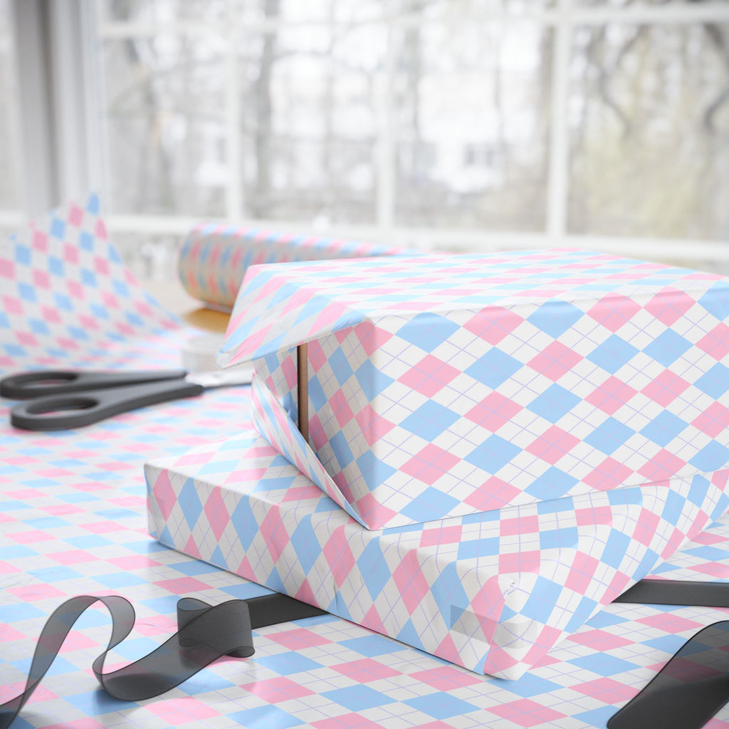 Argyle Design 015 Wrapping Paper - Holiday Gift Wrapping Paper Roll