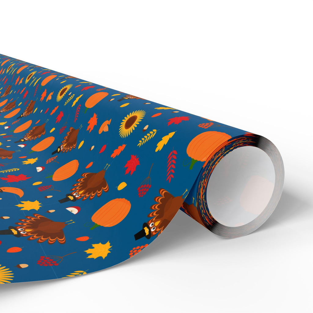 Thanksgiving Turkey Day Wrapping Paper | Holiday Gift Wrapping Paper Roll