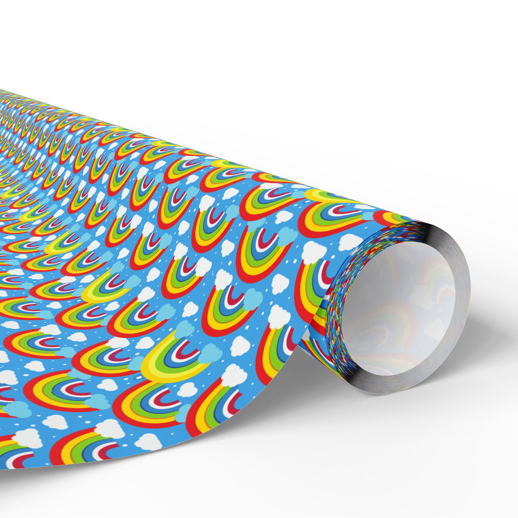 Pride Rainbow Sky Wrapping Paper Design | Holiday Gift Wrapping Paper Roll